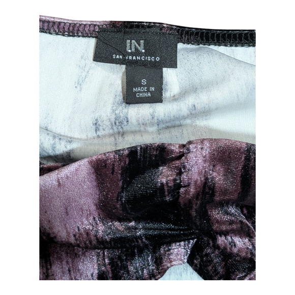 I.N. San Francisco - Soft Velour Women's Top-Multi Brown/Black/Mauve -Size Small - Picture 5 of 8